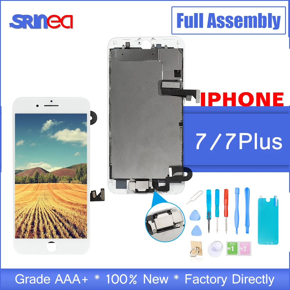 OEM ЖК дисплей для iPhone 7 7plus полный набор дигитайзер сборка 3D сенсорный экран i