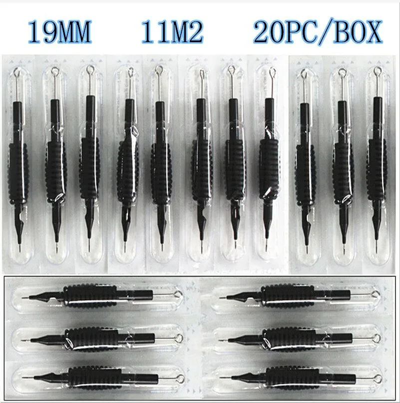 Yilong 20 x одноразовые Насадки для татуажа трубки с Вышивка Крестом Иглы Ассорти 11m2 Размеры 3/4 "(19 мм) для татуировки Вышивка Крестом Иглы чернил