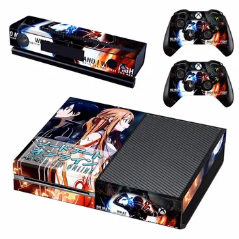 

Sword Art Online SAO Skin Sticker Decal For Microsoft Xbox One Console and 2 Controllers For Xbox One Skins Stickers Vinyl