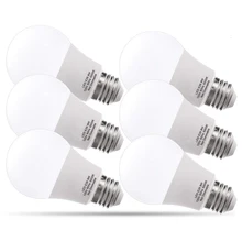 Светодиодный свет лампы 100 Вт эквивалент A19 дневного света 5000 K E26(9 Вт) 1300LM дома заливающее освещение для Кухня Спальня лампа(6 шт. в упаковке