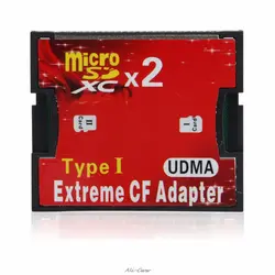 Micro SD TF SDHC 2 порта слот для типа I компактный адаптер для флэш-карт считыватель карты памяти адаптер CI