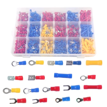 

CITALL 1200pcs 3 Colors 18 Standards Electrical Wiring Insulated Crimp Terminals Butt Connectors Assorted Set