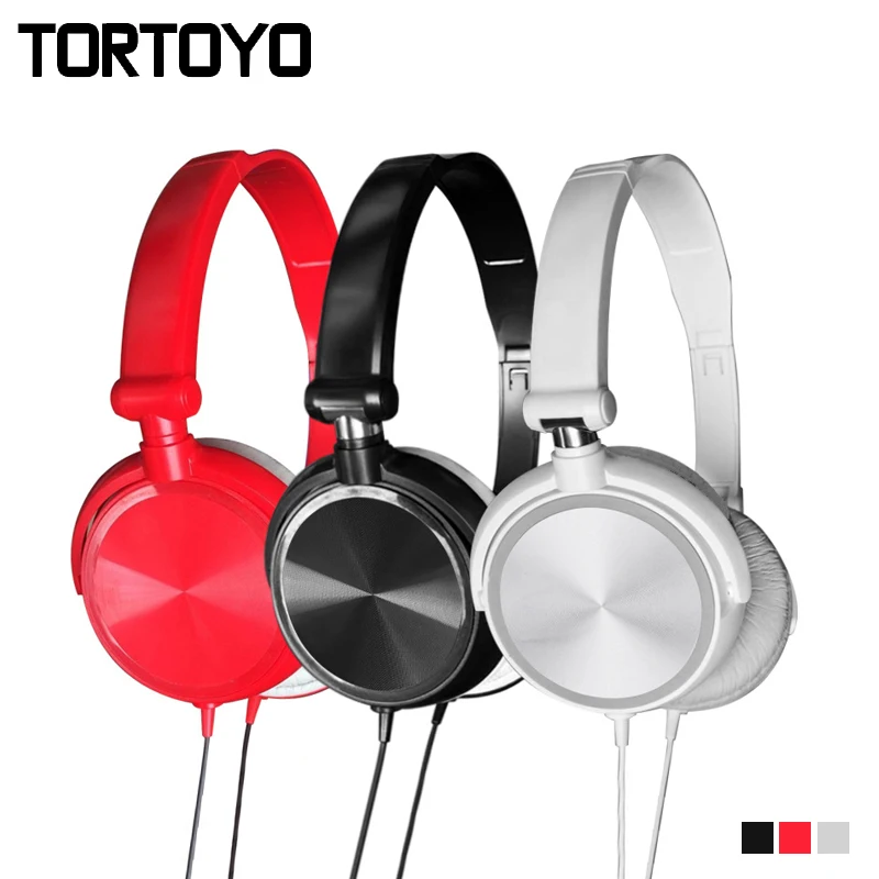 TORTOYO портативные складные проводные наушники для ПК телефона HIFI стерео 3D