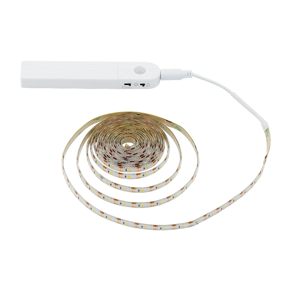 

1M 2M 3M Wireless PIR Motion Sensor LED Strip Light Cabinet Lights 2835SMD Closet Night Lights for Bedroom TV Ground Lighting