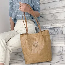 Деловая Повседневная сумка через плечо женская бумага для поделок в стиле ретро брызгозащищенная сумка на плечо однотонная сумка с надписью# YY