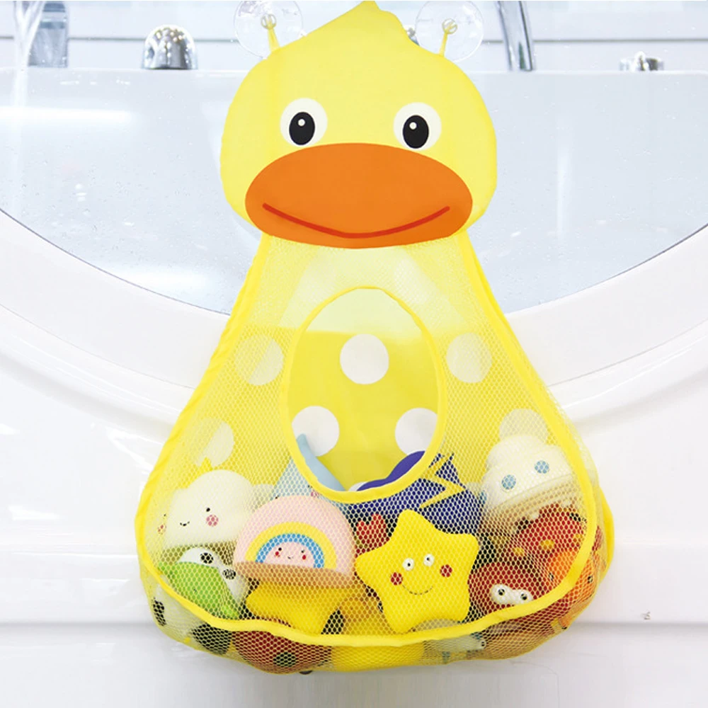 GT Baby Shower Bath Toys хранение детских игрушек Сетчатая Сумка с сильной присоской игрушки сеть с изображением утки, лягушки, органайзер для ванной комнаты корзины