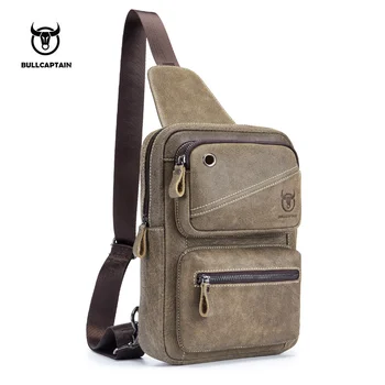 

BULLCAPTAIN 2018 Brand Quality Anti-theft Chest Bag Men Clasp Genuine Leather Messenger Bags Fashion Men's Shoulder Sling Bags
