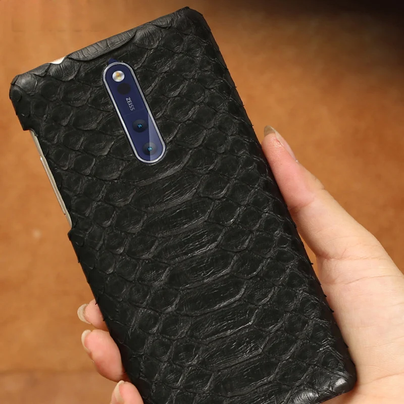 Высококачественный чехол для телефона под заказчика из кожи питона для Nokia 8, кожаный чехол из кожи питона, задняя крышка для Nokia Lumia 930 630x6