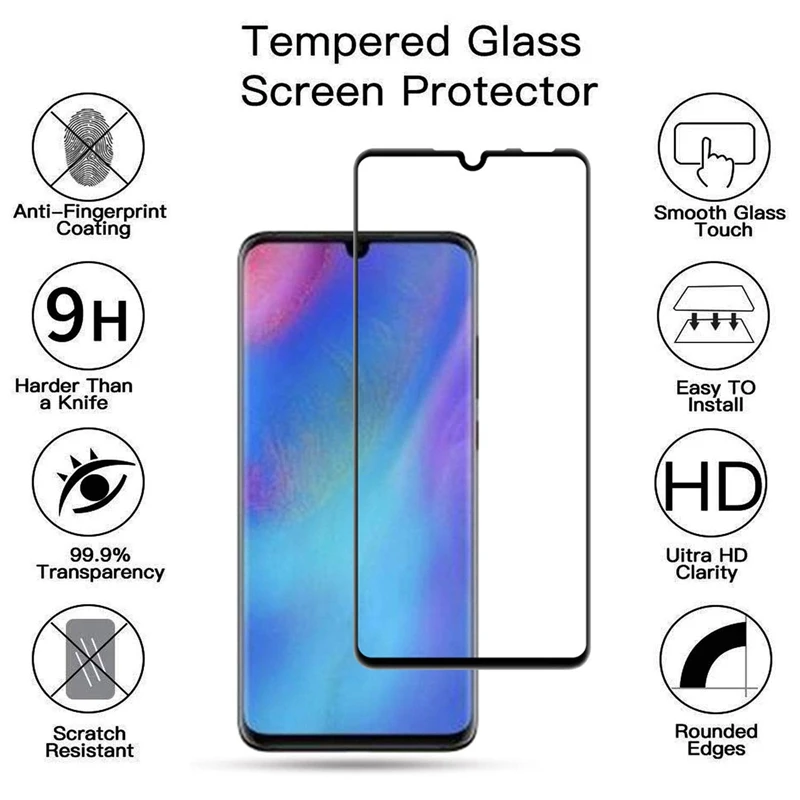 С уровнем твердости 9 H закаленное Стекло Защитная пленка для мобильного HD huawei P20