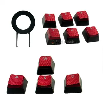 

1set Cor.sair FPS Backlit Key Caps for Vengeance K60, K70 K95 Gaming Keyboards cherry Key switches red 10 pcs keycaps