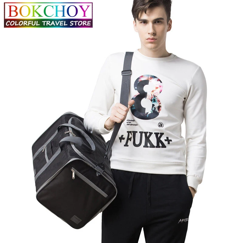 

Foldable Travel Bag Big Capacity Luggage Box Supports Shoulder Travel Totes Portable Travel Duffle Bag