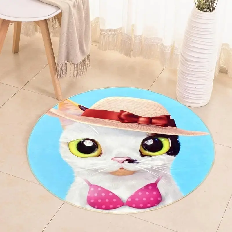 Infantil Tapis De Priere дверь свободный от песка коврик кухня 3d пушистый Tappeti Cucina круглый килим Vloerkleed площадь ковер для гостиной - Цвет: Number  4