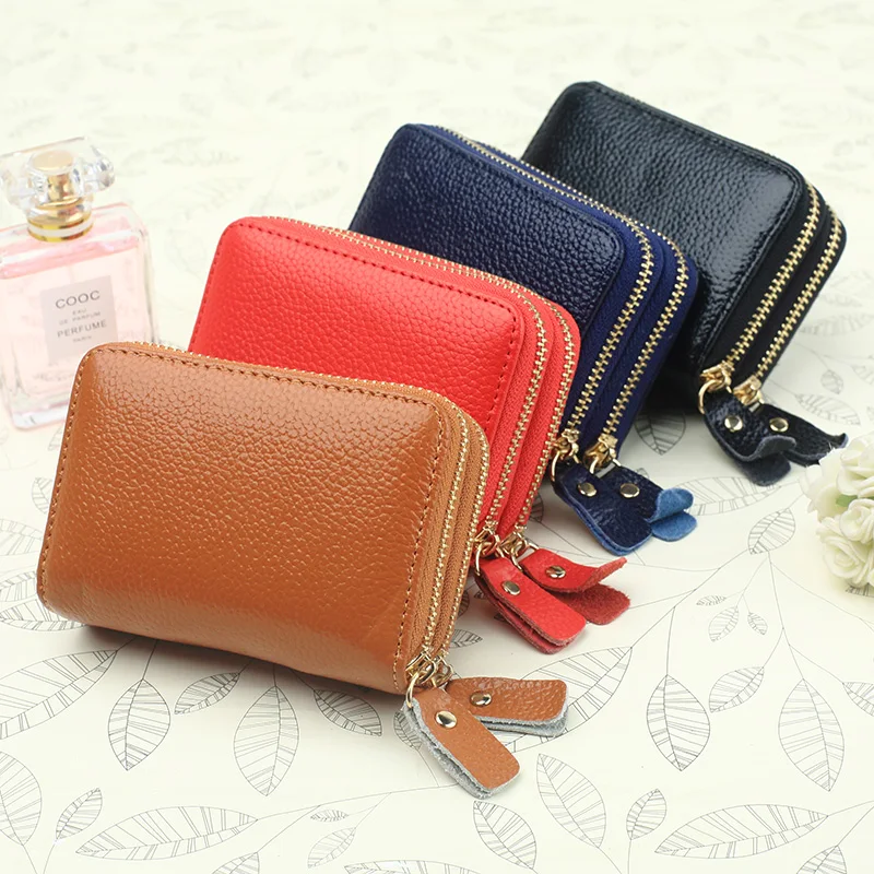 

2019 Hot Selling! Mens/Womens Genuine Leather Credit Card Case Business Bank Card Holder Organizer Purse Cowhide Mini Money bag