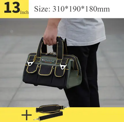 1680D Oxford cloth tool bags single shoulder portable kit waterproof woodworking tool kit hyper tough tool bag Tool Storage Items