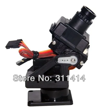 

2sets/lot PT Pan/Tilt Camera Platform Anti-Vibration Camera Mount For Aircraft FPV Nylon FPV PTZ 20G RC Part + Free Shipping