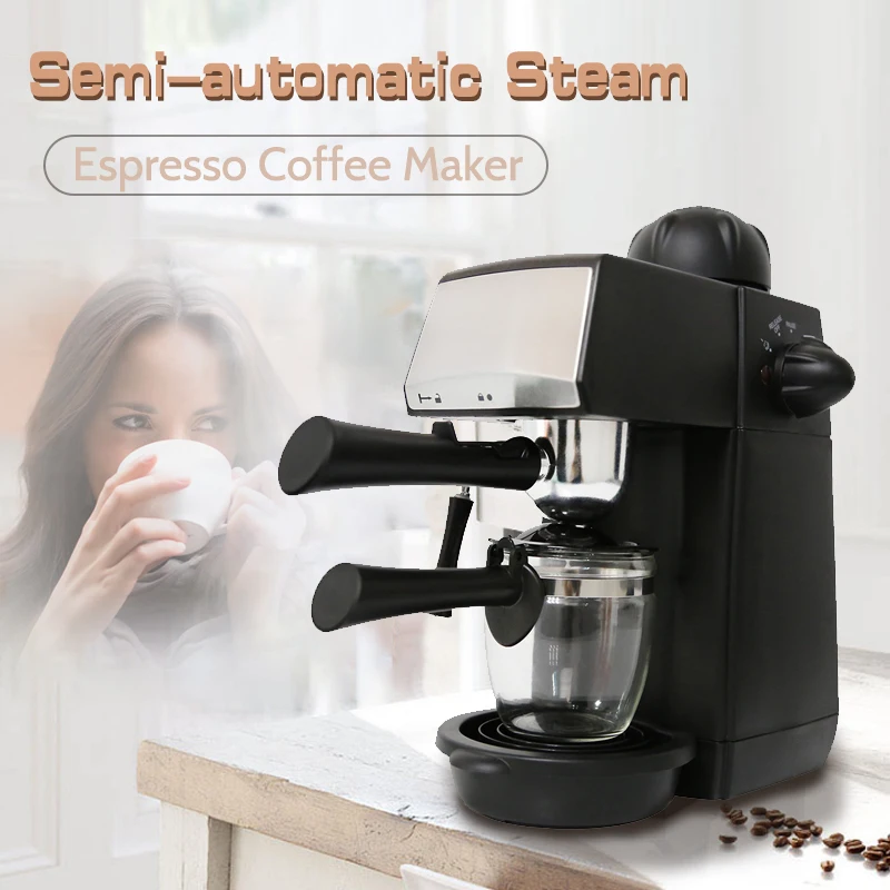 

240ml SW-CRM2001 Semi-Automatic Steam Type Espresso Coffee Machine Overheat Overvoltage Protection Pause Function Coffee Maker