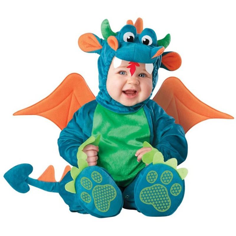 Lovely Animal Halloween Outfit for Baby grow Infant Boys Girls Baby Fancy Dress Cosplay Costume Toddler LionDinosaurPenguin