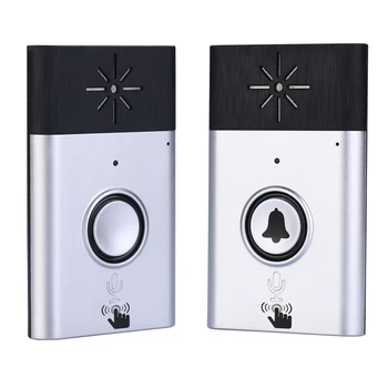 

Silver Color 1 to 1 Wireless Doorbell H6 Voice intercom system Visitor Calling system for House Audio Door phone in Door phone