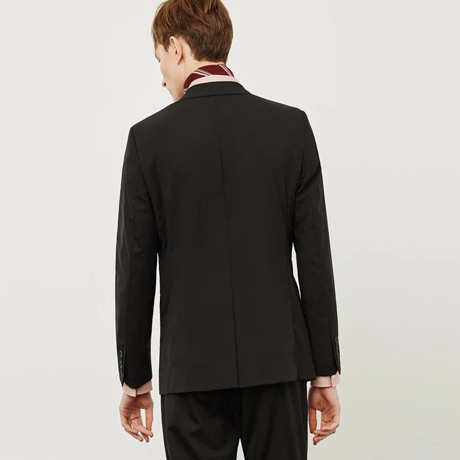 Горячие Бизнес костюм пиджак Slim Fit Жених Смокинги для женихов Свадебный костюм 2 предмета(куртка+ Брюки для девочек) нежный Для мужчин masculino костюм Для мужчин