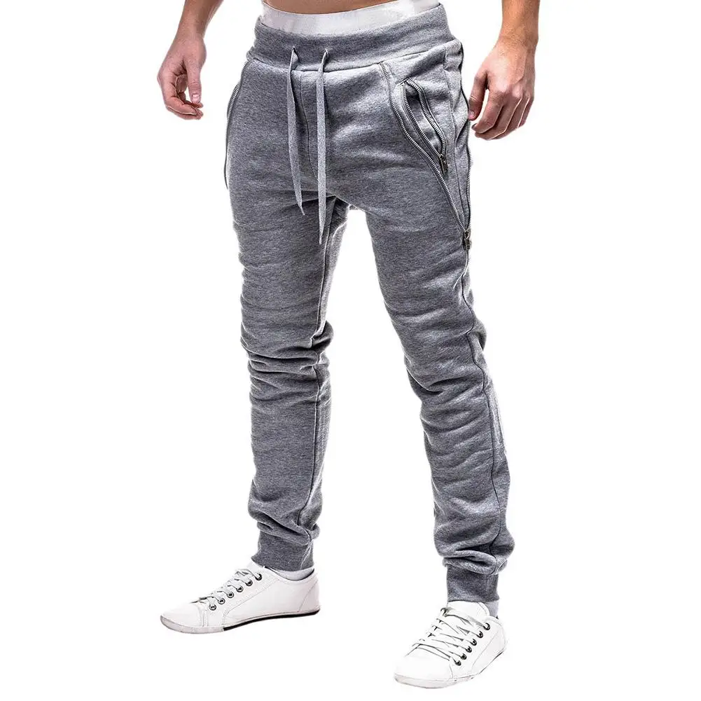 Одноцветное Для мужчин осень брюки 2018 Мода sweatpant Штаны большой Размеры студентов мальчиков хип-хоп Прохладный Свободные осень-зима пот