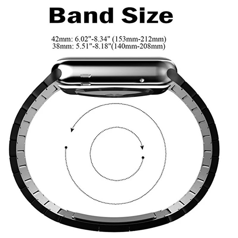Классический Для мужчин металлический браслет ремешок для наручных часов Apple watch, версии 4 44/40 мм Нержавеющая сталь Бизнес ремешок для наручных часов iWatch серии, версия 1, 2, 3, ремешок 42/38 мм