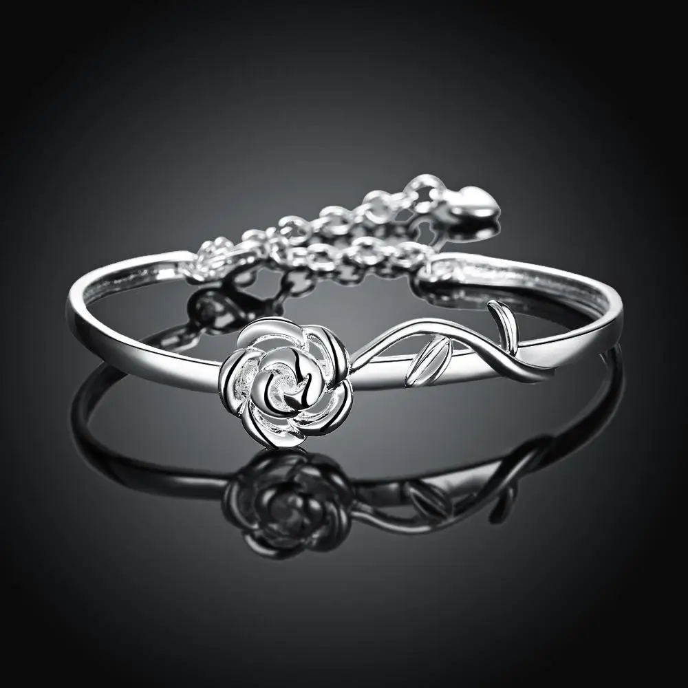 Роза цветы flor de Lis завод чехол для телефона на руку серебристого цвета elegantes de luxo Винтаж египетского аксессуары Dahu Рико браслеты