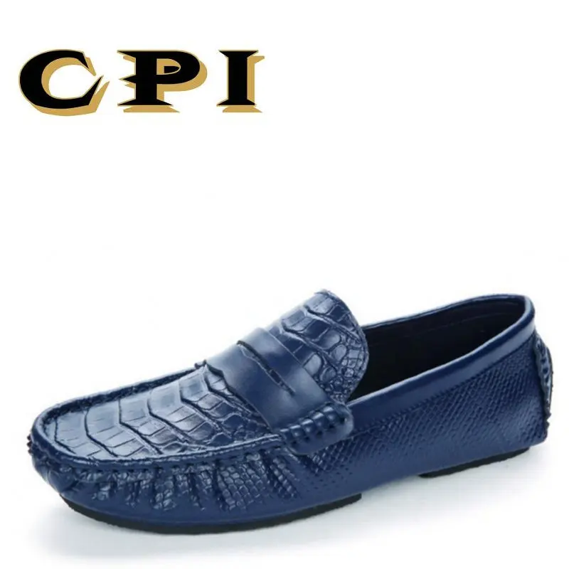 

CPI 2018 New Autumn Spring Leather Men's Luxury Brand Shoes Breathable Driving Loafers Young Men's Casual Shoes CC-97