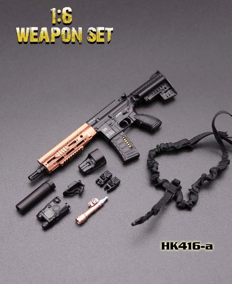 1/6 Scale Mini Times Toys HK416 Series M4 Rifle Weapon Model - Ideal for 12 Figure Collections and Accessories image 3