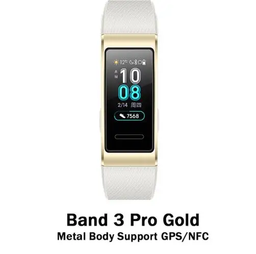 Huawei Band 3 pro Новейший huawei Band 3/Band 3 Pro все-в-одном фитнес-трекер активности, водонепроницаемость 5 АТМ для плавания сердечный ритм Встроенный gps+ NFC - Цвет: Huawei Band 3 pro