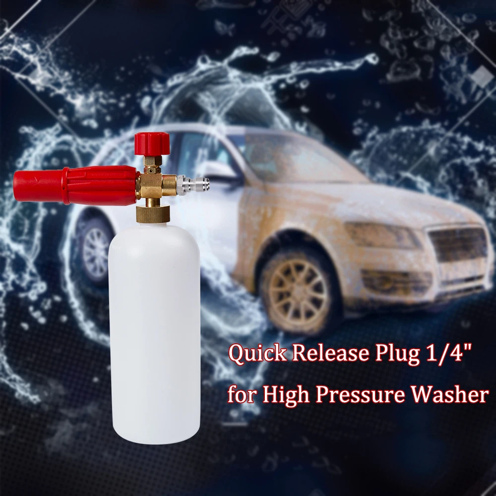 Пенная насадка 1/" Quick Release Регулируемая совместимая пенная пушка для мойки высокого давления