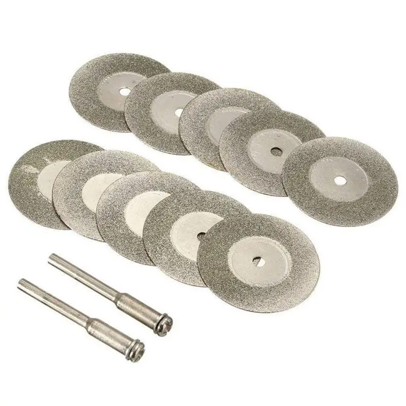 

30 Pieces Diamond Cutting Wheel Cut Off Discs Coated Rotary Tools With Mandrel 22Mm