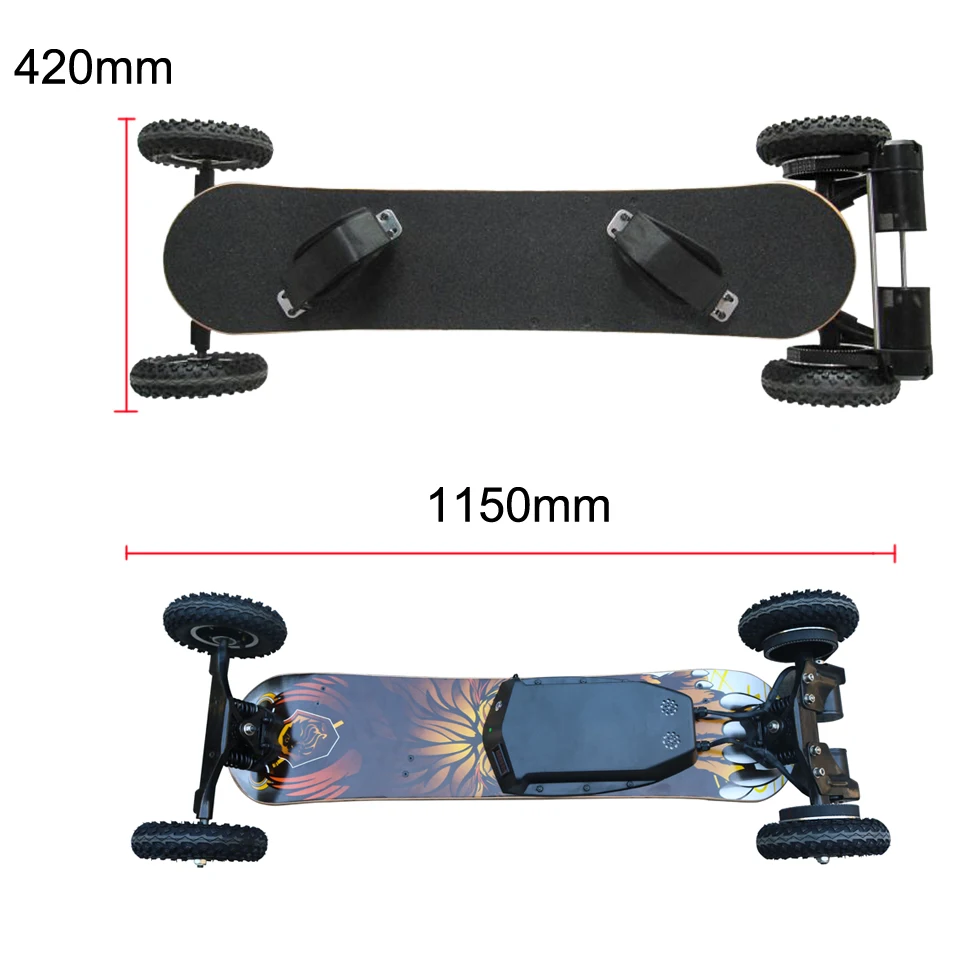 Electric Mountain Skateboard 2 Layers Bamboo 8 Layers Maple 36V Lithium Battery Off Road Skateboard Pneumatic Tire (6)