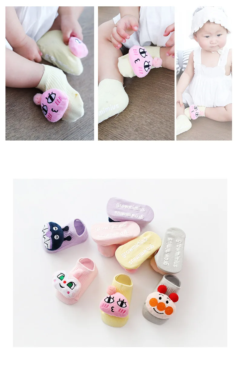 Baby Boy Socks Baby Girl Socks Cute Cartoon doll Head Soft Animal Patter Anti-slip Socks Bebe Socks Keep Warm 0-3 years (14)