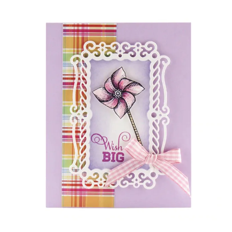 

Naifumodo 4 Pcs/lot Metal Cutting Dies Scrapbooking For Card Making DIY Embossing Cuts New Craft Pattern Border Frame Bar