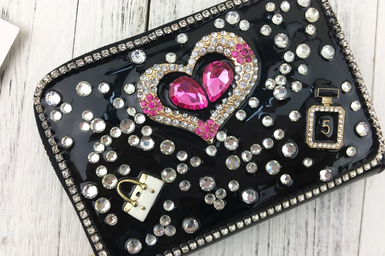 Роскошный Бриллиантовый Парижский флакон духов для женщин кошелек для монет Визитницы Подарки для женщин сумка для денег клатч короткий