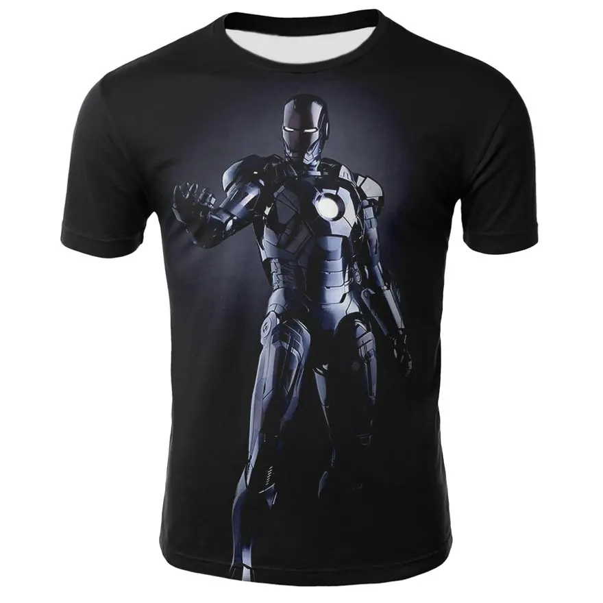 

Spiderman Batman Top Fitness Compression Shirt Men Superman Avengers Sleeve