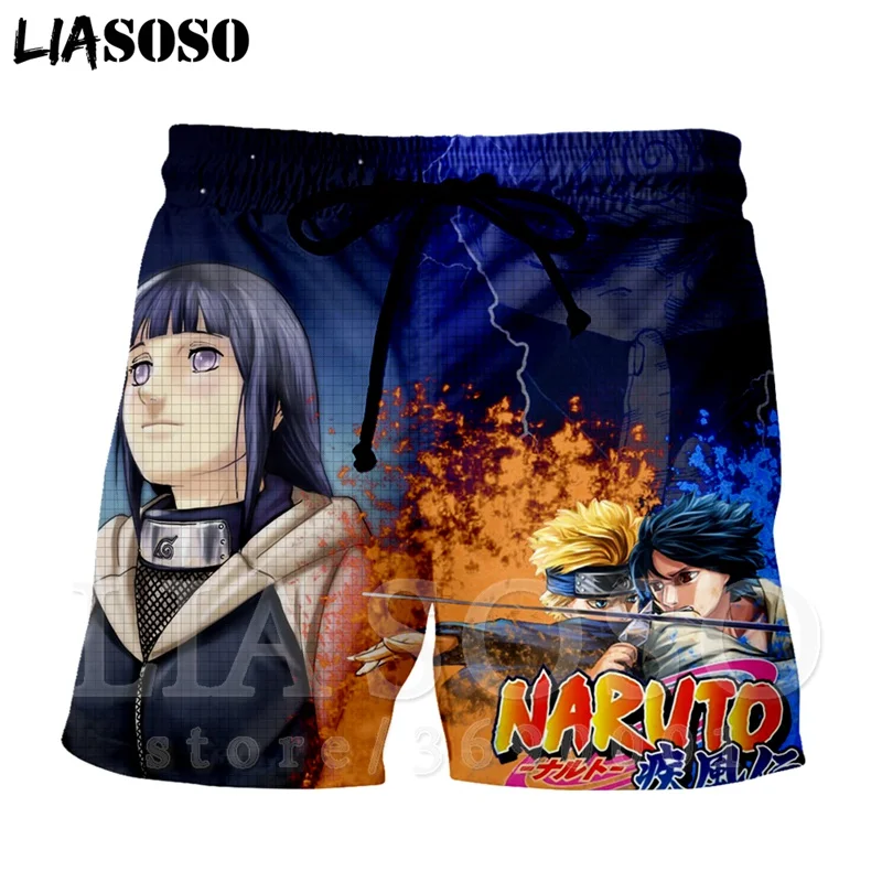 4 LIASOSO, 3D принт, аниме, Наруто, лиса, Kurama, мужские шорты, летние пляжные повседневные шорты, пляжные шорты, хип-хоп Короткие штаны, X1117 - Цвет: 4