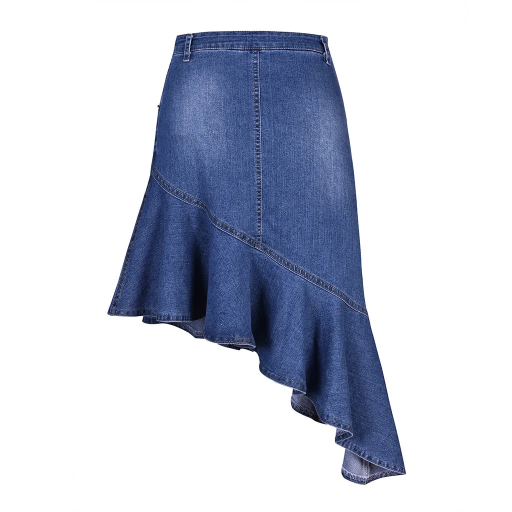 Юбка женская летняя джинсовая Повседневная плиссированная мини-юбка с карманом однотонная джинсовая облегающая джинсовые шорты юбки#1