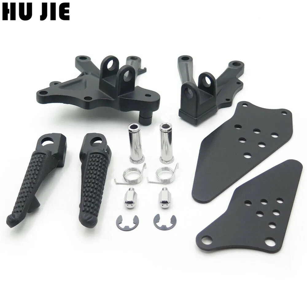 Для 2006-2010 Kawasaki Ninja ZX10R Front Передние Подножки подножки для ног подставки педали Кронштейн черный 2006-2010