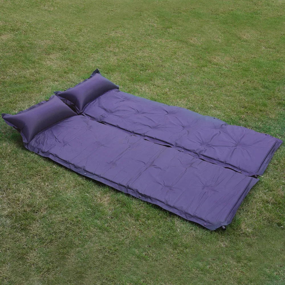 Água com Travesseiro ao ar Livre Pad à Prova Único Acampamento Piquenique Tenda Cama Inflável Almofada Colchão Macio Dobrável Dormir Mat d’