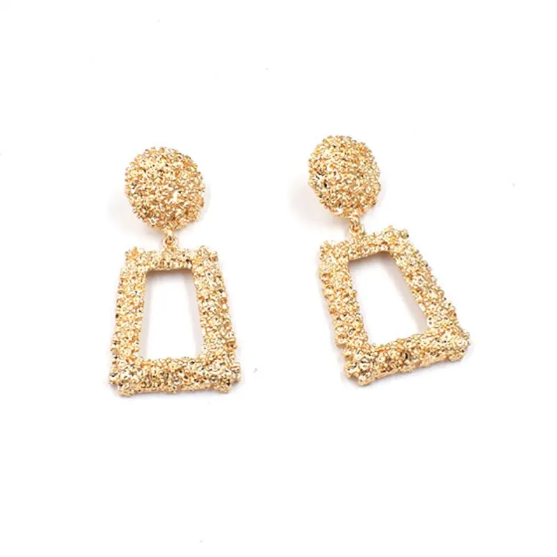 European Brand Vintage Earrings for Women Geometric Statement Earring ZA Jewelry Metal Earing Fashion Jewelry Trendy - Image 5