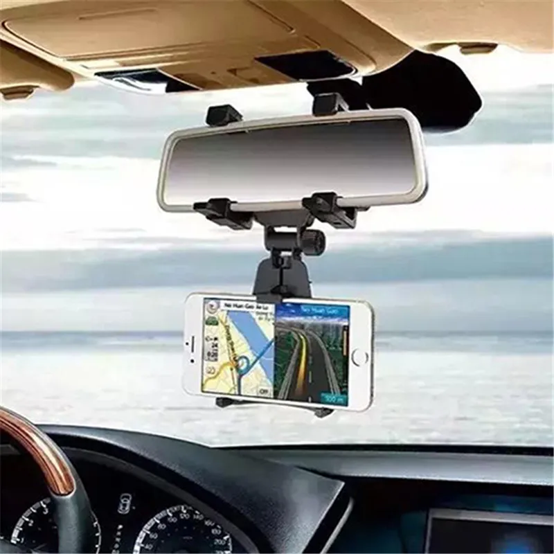 

Universal Car Rearview Mirror Mount Holder Stand Cradle for Cell Phone GPS Car Bicycle Holder for iPhone Samsung Universal Phone