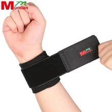 Mumian регулируемая эластичная стрейчевая наручные Поддержка Tenis теннисные Спортивные дышащий браслет Фитнес обхватывает запястье совместных скобки C01