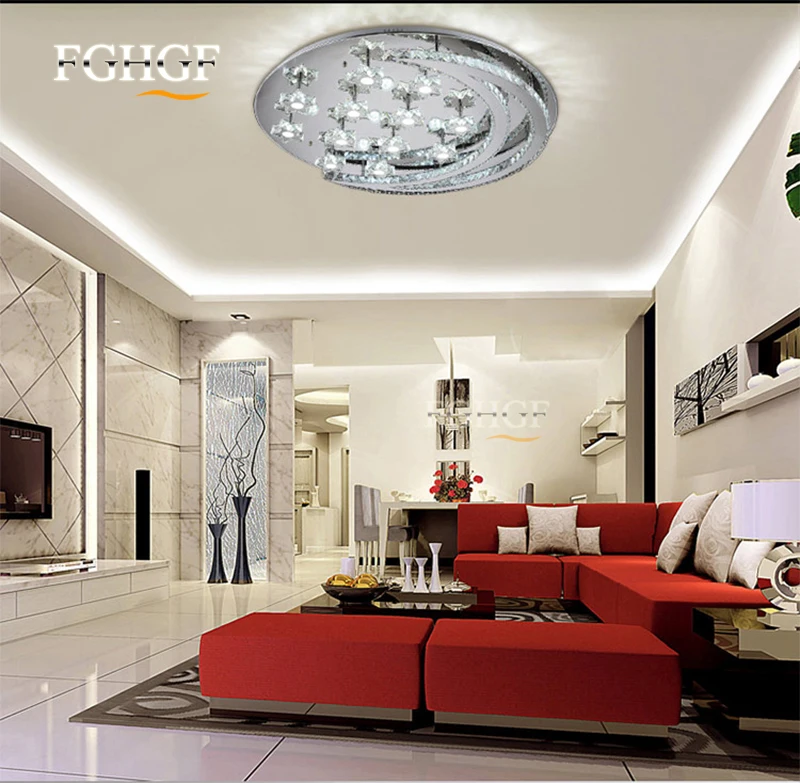 Modern led crystal chandelier light moon star crystal Flush Mounted Chandeliers lamp living room Lustres for Bedroom Dining room (13)