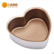 Три инструмента Форма для торта может обещать un16300 unopan дом 4 дюйма золотой в форме сердца Антипригарная посуда для выпечки