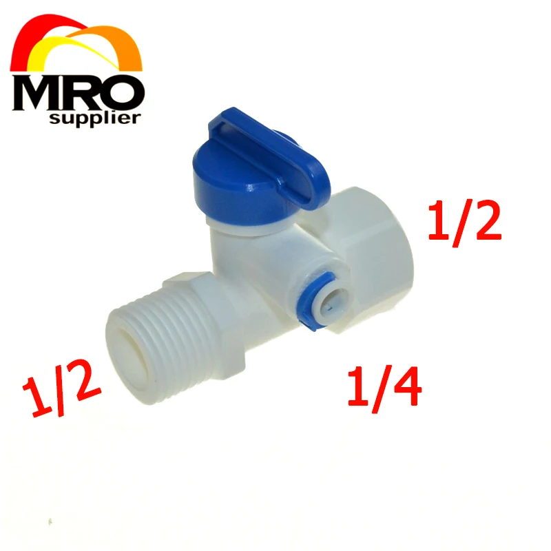 1/4" OD Tube 1/2" Thread Quick Connection RO Water Reverse Osmosis Aquarium System Connector Fitting ST038A | Обустройство