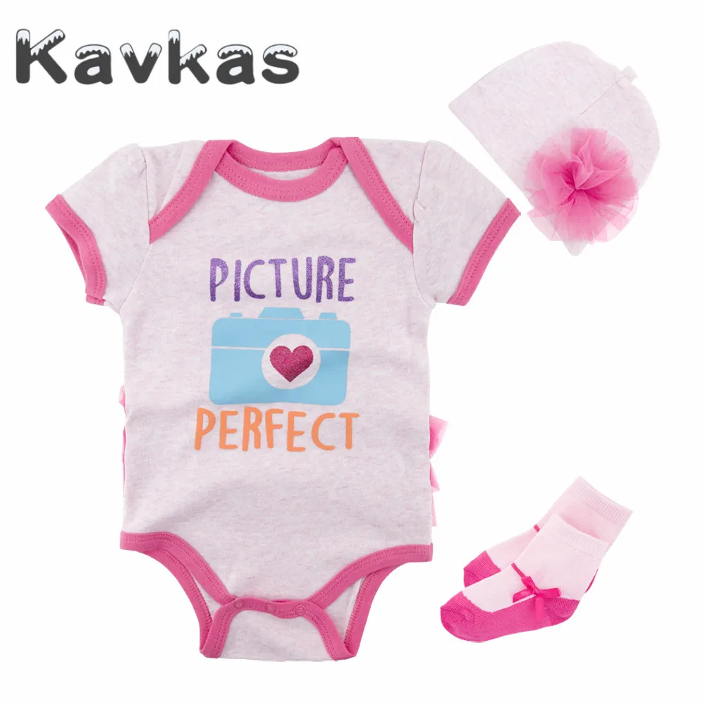 TZ6100 Kavkas/комплект одежды для маленьких девочек, летняя хлопковая одежда с короткими рукавами для новорожденных, боди+ шапка+ носок+ штаны, боди для новорожденных мальчиков и девочек - Цвет: TZ6100