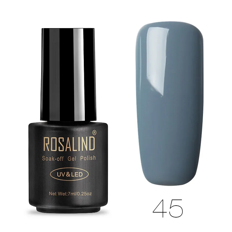 ROSALIND лак для ногтей 7 мл Быстросохнущий праймер для ногтей впитывающийся полуперманентный Лак предназначен для маникюра красоты акриловый УФ-лак - Цвет: RA45