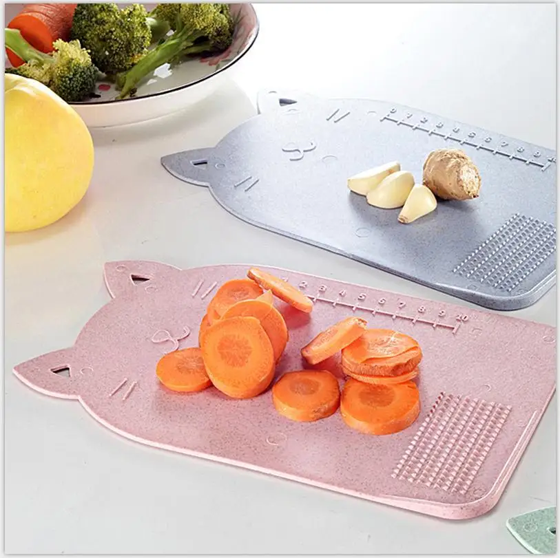 

Chopping Blocks Wheat Straw Cutting Board Non - Slip Fruit Vegetable Rubbing Panel Tableware Mat Kitchen Table Tool
