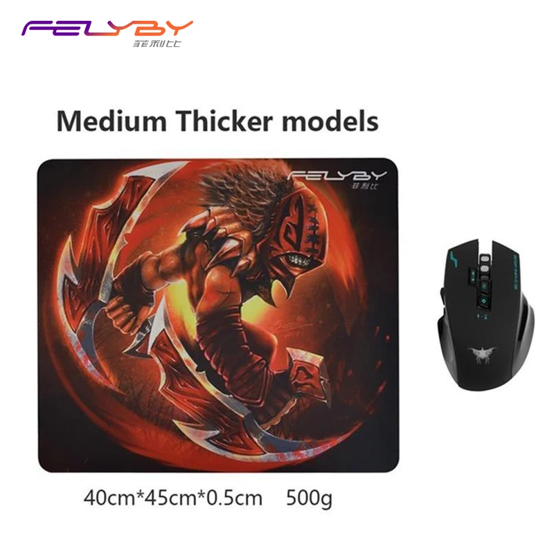 

FELYBY USB Wireless Mouse Gaming Mouse Fingerprint Durable Professional Game Computer Mouse +pad Haha dota 2 Game